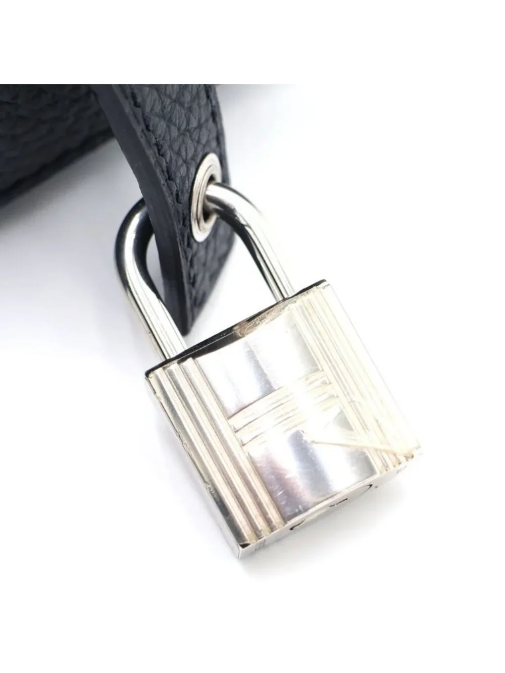 Hermes Picotin Lock MM Taurillon Clemence Silver Handbag Black